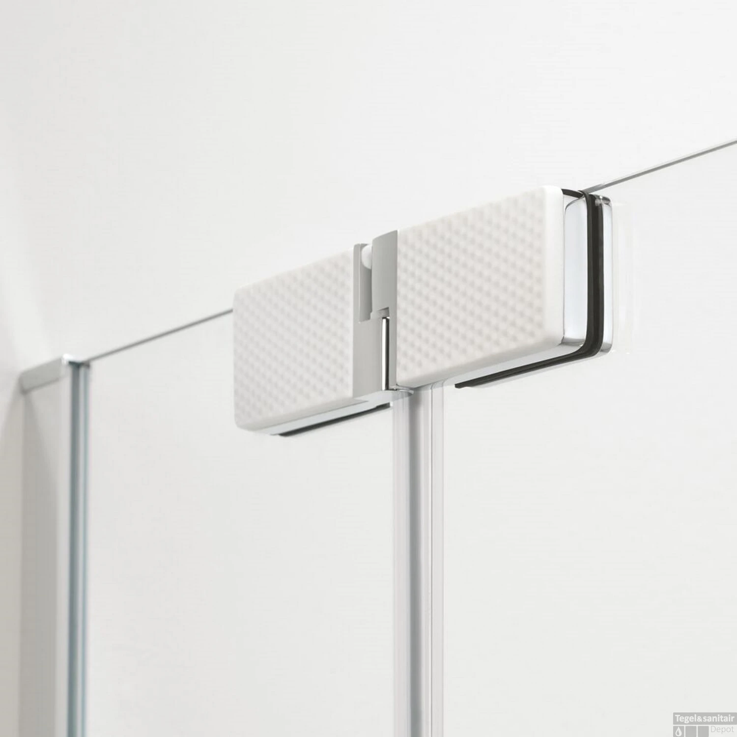 Nisdeur Sealskin Links 120x195 Cm Swingdeur Zilver Hoogglans Helder Glas - Afbeelding 10