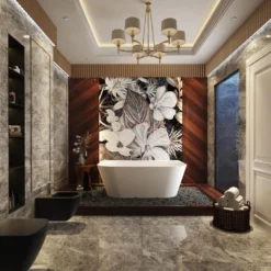 Ligbad Arcqua Crosstone Evi XL Back To Wall Solid Surface 180x120x57 Mat Wit -Baden Luxe Verkoop ctwl9400 evi xl sfeer 1