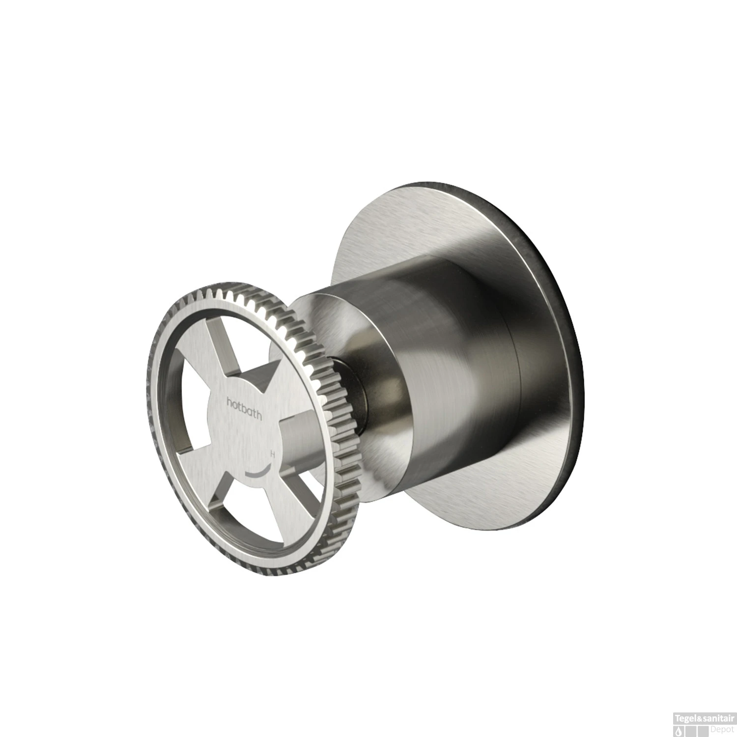 Inbouw Stopkraan Hotbath Cobber @Work Warm Geborsteld Nikkel (excl. Inbouwdeel) 2 Inbouw Stopkraan Hotbath Cobber @Work Warm Geborsteld Nikkel (excl. Inbouwdeel) - Afbeelding 2