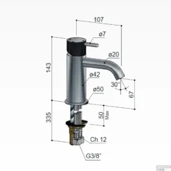 Wastafelmengkraan Hotbath Cobber X 14.3 Cm Chroom -Baden Luxe Verkoop cx003ccr wastafelmengkraan hotbath cobber x 14.3 cm chroom tech