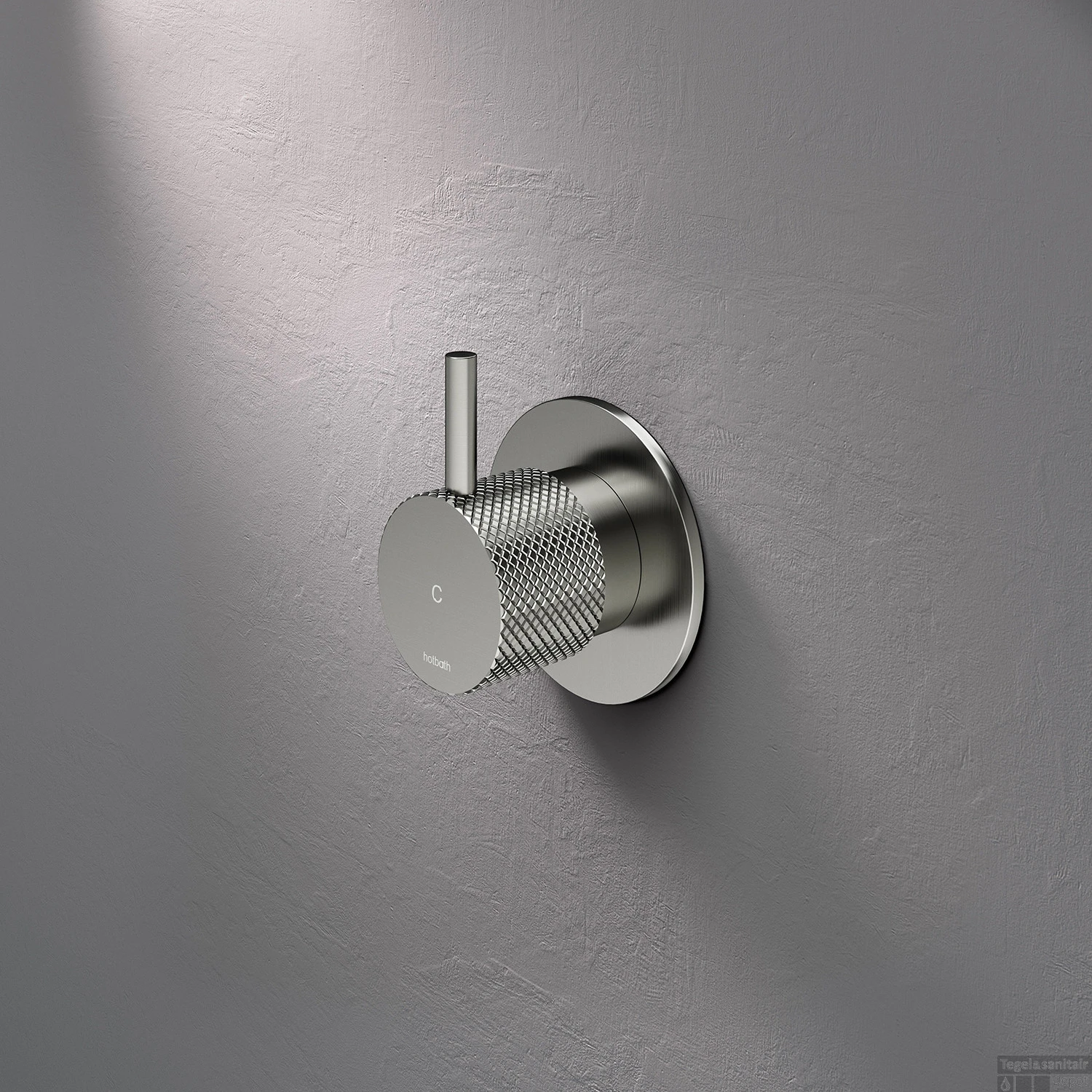 Inbouw Stopkraan Hotbath Cobber X Koud Geborsteld Nikkel (excl. Inbouwdeel)