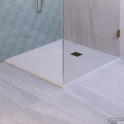 Douchebak Sanitop Just Creating Relievo Crag 100x120 Cm Mat Wit -Baden Luxe Verkoop db rc100x120w