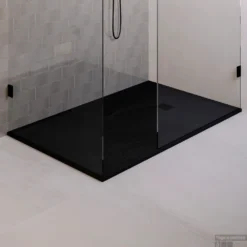 Douchebak Sanitop Just Creating Relievo Crag 100x180 Cm Mat Zwart -Baden Luxe Verkoop db rc100x180z