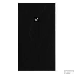 Douchebak Sanitop Just Creating Relievo Crag 100x180 Cm Mat Zwart