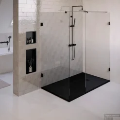 Douchebak Sanitop Just Creating Relievo Crag 100x180 Cm Mat Zwart -Baden Luxe Verkoop db rc100x180z 3