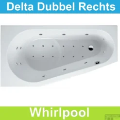 Ligbad Riho Delta Rechts 160 X 80 Cm Whirlpool Dubbel Systeem