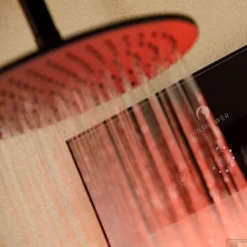 Sunshower Deluxe Mat Zwart UV En Infrarood Inbouwapparaat 32x187x16 Cm Aluminium Mat Zwart 16 Sunshower Deluxe Mat Zwart UV En Infrarood Inbouwapparaat 32x187x16 Cm Aluminium Mat Zwart -Baden Luxe Verkoop deluxe black detail 3 ir water