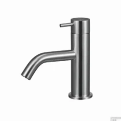 Wastafelkraan Qisani Flow Laag Geborsteld RVS