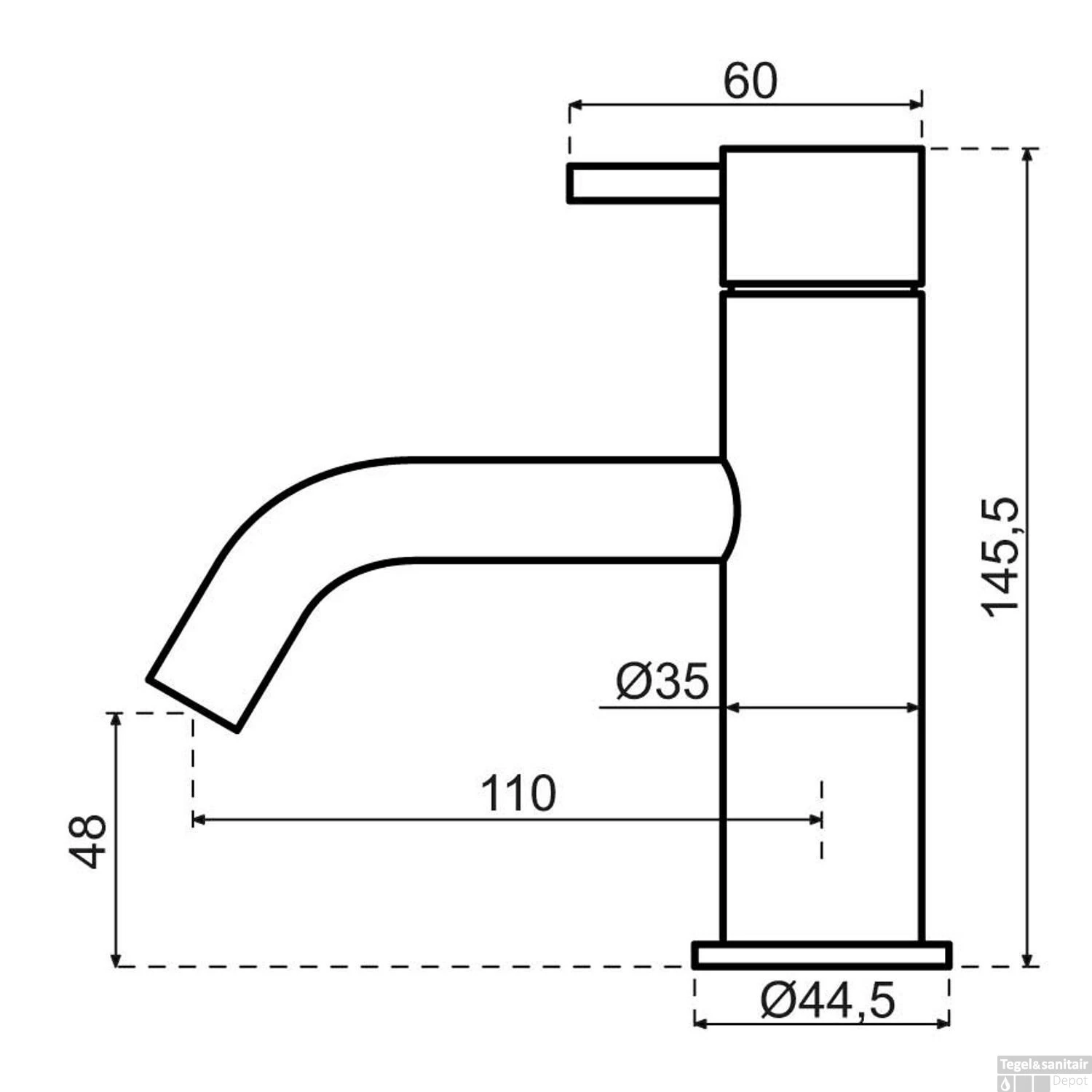 Wastafelkraan Qisani Flow Laag Geborsteld RVS 2 Wastafelkraan Qisani Flow Laag Geborsteld RVS - Afbeelding 2