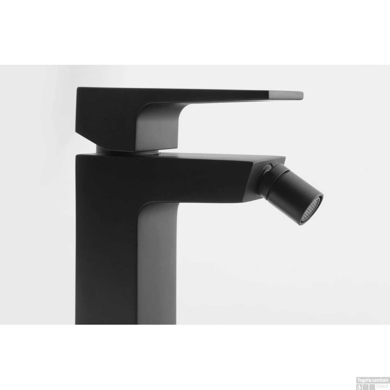 Bidetmengkraan Sapho Dimy Uitloop Recht 1-hendel 15.6 Cm Mat Zwart - Afbeelding 2