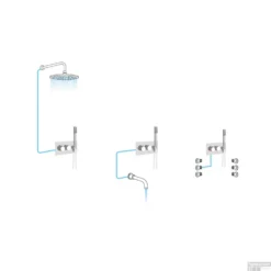 Inbouw Douchemengkraan Sapho Dimy 2-Weg Mat Zwart (incl. Handdouche) 8 Inbouw Douchemengkraan Sapho Dimy 2-Weg Mat Zwart (incl. Handdouche) -Baden Luxe Verkoop dm142bl inbouw douchemengkraan sapho dimy 2 weg mat zwart incl. handdouche 3