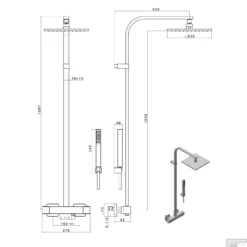 Regendoucheset Opbouw Sapho Dimy Thermostaatkraan 25x25 Cm Mat Zwart -Baden Luxe Verkoop dm322bl regendoucheset opbouw sapho dimy thermostaatkraan 25x25 cm mat zwart tech