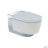 Douche WC Geberit AquaClean Mera Classic Met Geurafzuiging Warme Luchtdroging En Ladydouche Met Softclose En Deksel Glanschroom