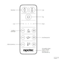 Douche WC RapoWash Basic Met Bidetspoeler En Afstandsbediening Rimless Wit 12 Douche WC RapoWash Basic Met Bidetspoeler En Afstandsbediening Rimless Wit -Baden Luxe Verkoop douche wc rapowash basic met bidetspoeler en afstandsbediening rimless wit deatail8