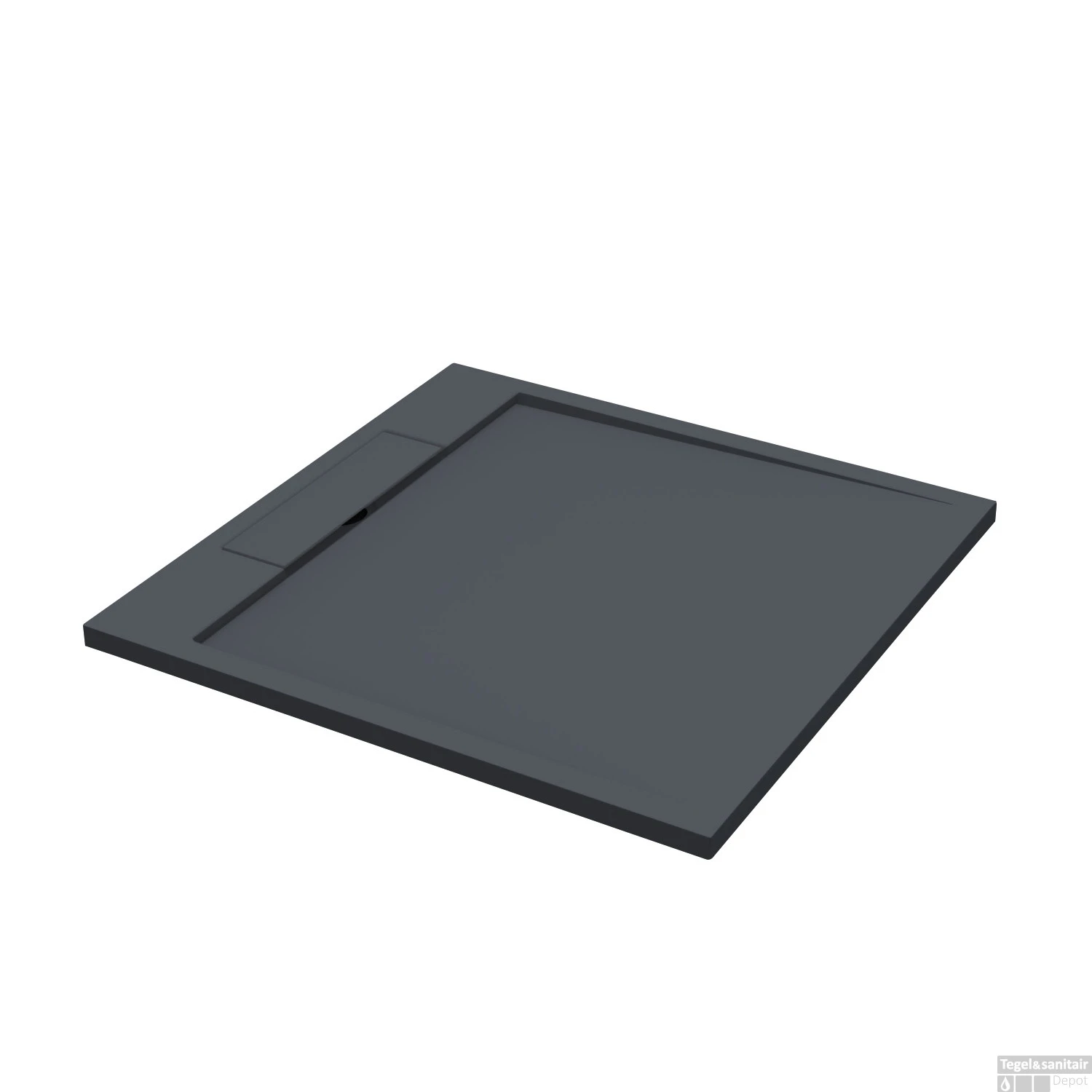 Douchebak Best Design Decent 100x100x3.5cm Solid Surface Mat Zwart 1 Douchebak Best Design Decent 100x100x3.5cm Solid Surface Mat Zwart