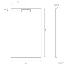 Douchebak Boss & Wessing Talpo 120x90x3 Cm Composietsteen Mat Wit -Baden Luxe Verkoop douchebak boss wessing talpo 120x90x3 cm douchebak tech