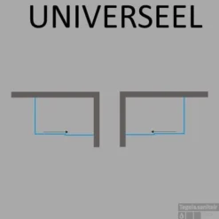 Douchecabine Wiesbaden Met Schuifdeur 140x90cm 8mm NANO Coating -Baden Luxe Verkoop douchecabine fleur rechthoek 120x90cm antikalk coating bovenaanzicht 4