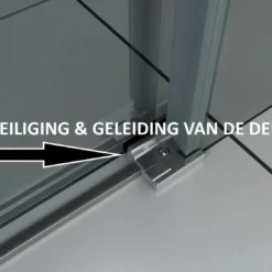 Douchecabine Wiesbaden Met Schuifdeur 140x90cm 8mm NANO Coating -Baden Luxe Verkoop douchecabine fleur rechthoek 120x90cm antikalk coating vloerbevestiging 4