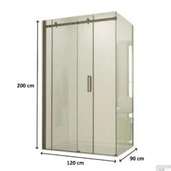 Douchecabine Boss & Wessing Supreme 120x90 Cm Nano Coating RVS Profiel -Baden Luxe Verkoop douchecabine boss wessing supreme 120x90 cm nano coating rvs profiel tech