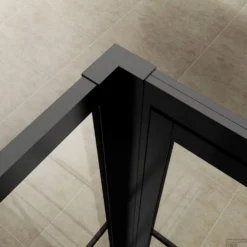 BWS Douchecabine Frame 120x100 Cm 8 Mm NANO Glas Mat Zwart Raster -Baden Luxe Verkoop douchecabine bws frame detail1 9