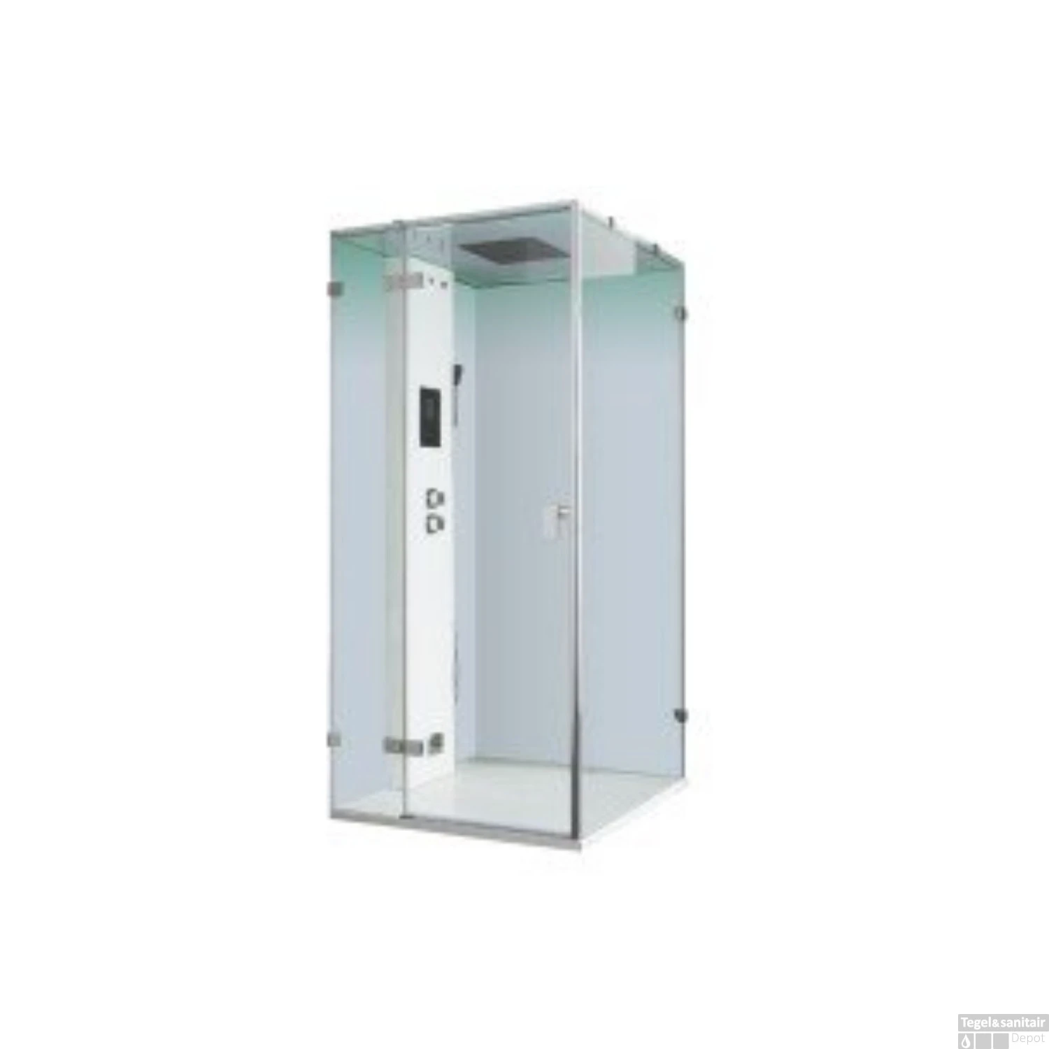 Douchecabine Eago Stoomdouche LD106F15 100x100 Links Glanzend Wit 1 Douchecabine Eago Stoomdouche LD106F15 100x100 Links Glanzend Wit