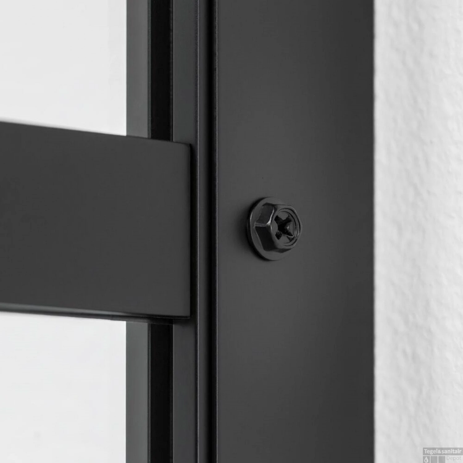 Douchecabine Sealskin Soho 80x70 Cm Met Draaideur Links Hoekcabine 8 Mm Helderglas Mat Zwart - Afbeelding 3