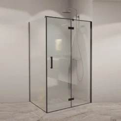 Douchecabine Boss & Wessing PC NIZ 70x... Cm 8mm Veiligheidsglas NANO Coating Mat Zwart