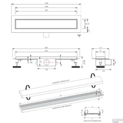 Douchegoot Brauer Goud Inclusief Vloerflens 100x7 Cm Zero Tegelinlegrooster Omkeerbaar -Baden Luxe Verkoop douchegoot brauer goud inclusief vloerflens 100x7 cm zero tegelinlegrooster omkeerbaar tec