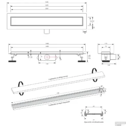 Douchegoot Brauer Zero RVS Inclusief Vloerflens 140x7 Cm Tegelinlegrooster Omkeerbaar -Baden Luxe Verkoop douchegoot brauer rvs inclusief vloerflens 140x7 cm zero tegelinlegrooster omkeerbaar tec
