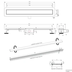 Douchegoot Brauer Zero RVS Inclusief Vloerflens 180x7 Cm Tegelinlegrooster Omkeerbaar -Baden Luxe Verkoop douchegoot brauer rvs inclusief vloerflens 180x7 cm zero tegelinlegrooster omkeerbaar tec