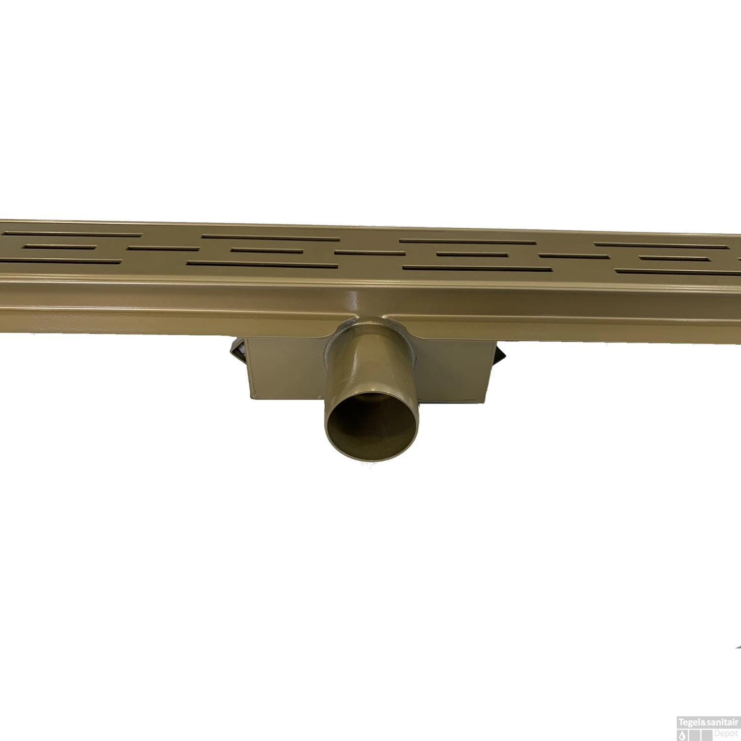 Messing Goud RVS Douchegoot Flens Met Uitneembaar Sifon 120x7cm 6,7cm Diep MESSING GOUD ROOSTER 2 Messing Goud RVS Douchegoot Flens Met Uitneembaar Sifon 120x7cm 6,7cm Diep MESSING GOUD ROOSTER - Afbeelding 2