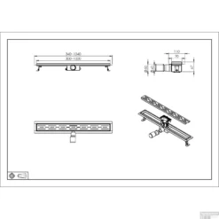 Douchegoot Wiesbaden Met Flens 100x7cm 6.7cm Diep Gunmetal -Baden Luxe Verkoop douchegoot wiesbaden met flens 100x7cm 6.7cm diep gunmetal tech