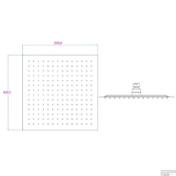 Douchekop Schutte Sumba Vierkant 30cm RVS Chroom 5 Douchekop Schutte Sumba Vierkant 30cm RVS Chroom -Baden Luxe Verkoop douchekop schutte sumba vierkant 30cm rvs chroom tech