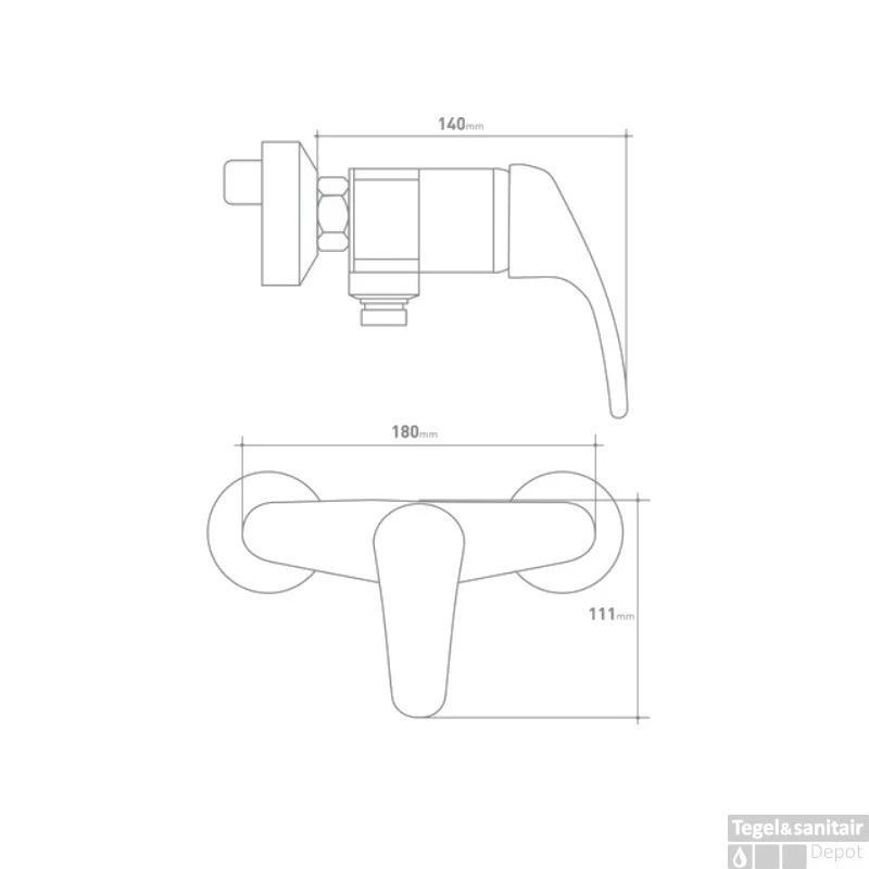 Douchekraan Go By Van Marcke Fresh Mengkraan HoH 15 Chroom - Afbeelding 2