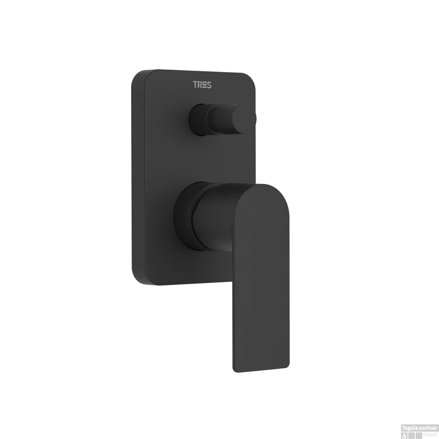 Douchekraan Inbouw Tres Loft Colors 1-Hendel Met Omstel Mat Zwart