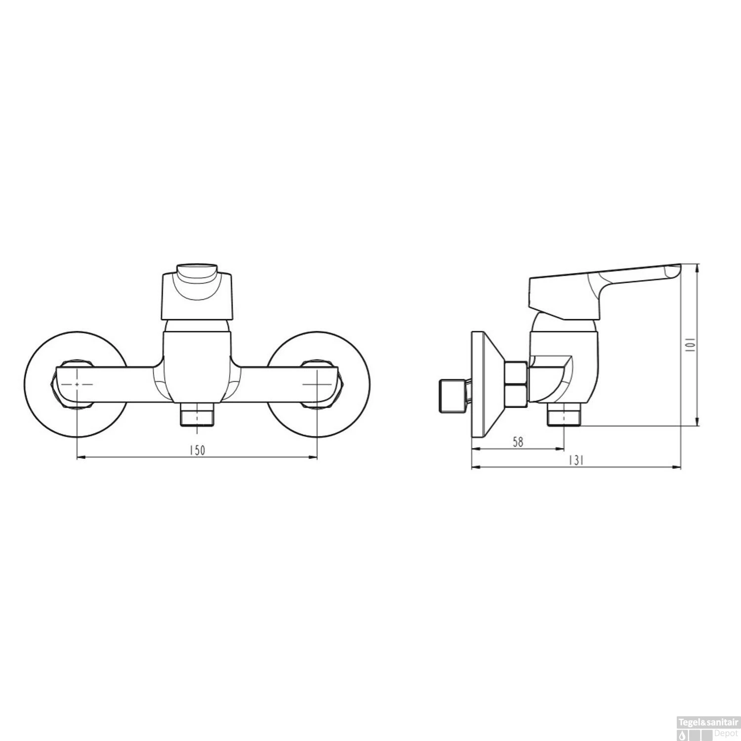 Douchemengkraan Schutte Vico Chroom 2 Douchemengkraan Schutte Vico Chroom - Afbeelding 2