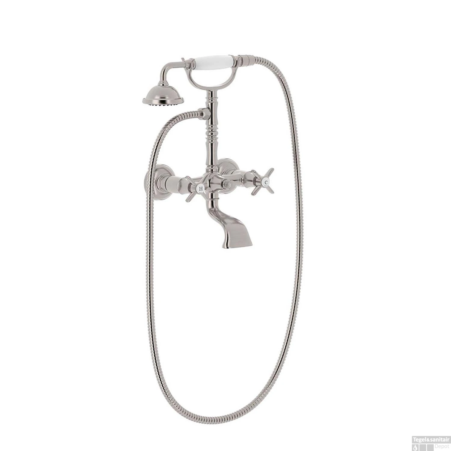 Badmengkraan Tres Clasic 2 Kruisgreep Incl Handdouche Met Steun RVS