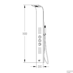 Douchepaneel Boss & Wessing Erie 160x20x7 Cm Mat Chroom 11 Douchepaneel Boss & Wessing Erie 160x20x7 Cm Mat Chroom -Baden Luxe Verkoop douchepaneel boss wessing erie 160x20x7 cm mat chroom tech