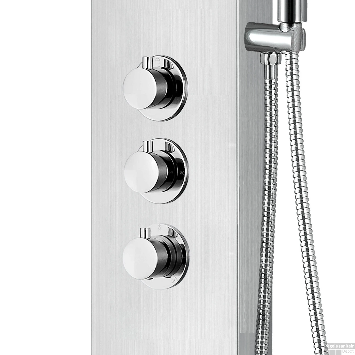 Douchepaneel Boss & Wessing Erie 160x20x7 Cm Mat Chroom 5 Douchepaneel Boss & Wessing Erie 160x20x7 Cm Mat Chroom - Afbeelding 5