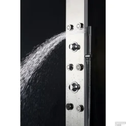 Douchepaneel Lacus Ustica 144x20x4,7 Cm Glanzend Chroom -Baden Luxe Verkoop douchepaneel lcaus ustica glanzend chroom detail1