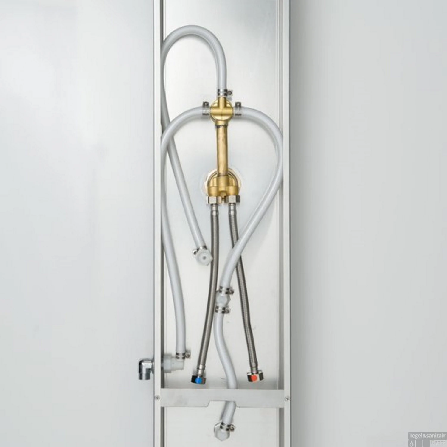 Douchepaneel Schütte Tahiti Met Douchemengkraan En Twee Massagesproeiers RVS 7 Douchepaneel Schütte Tahiti Met Douchemengkraan En Twee Massagesproeiers RVS - Afbeelding 7