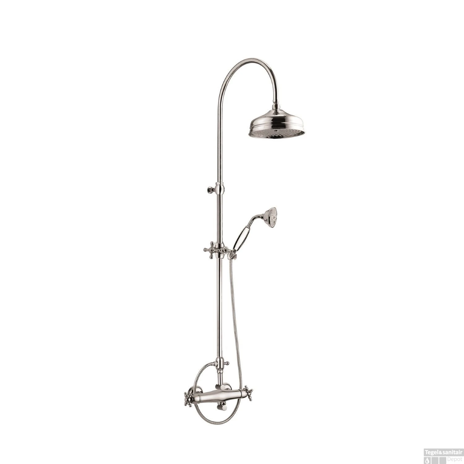 Doucheset Sanimex Giulini Thermostatisch Incl. Douchegarnituur Hoofddouche Ø 20cm Chroom 1 Doucheset Sanimex Giulini Thermostatisch Incl. Douchegarnituur Hoofddouche Ø 20cm Chroom