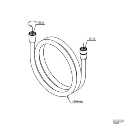 Wiesbaden Badkraan Inbouw Set Caral 01 Mat Zwart -Baden Luxe Verkoop doucheslang wiesbaden rain kunststof 150 cm mat zwart tech 1