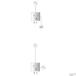 Douchethermostaat Grohe Grohtherm Smartcontrol Afdekset Met Omstel Rond Chroom -Baden Luxe Verkoop douchethermostaat grohe grohtherm smartcontrol afdekset met omstel rond chroom 3