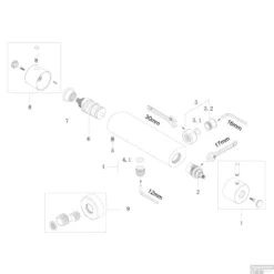 Douchethermostaat Wiesbaden Cool Touch Geborsteld Staal RVS -Baden Luxe Verkoop douchethermostaat wiesbaden cool touch geborsteld staal onderdelen