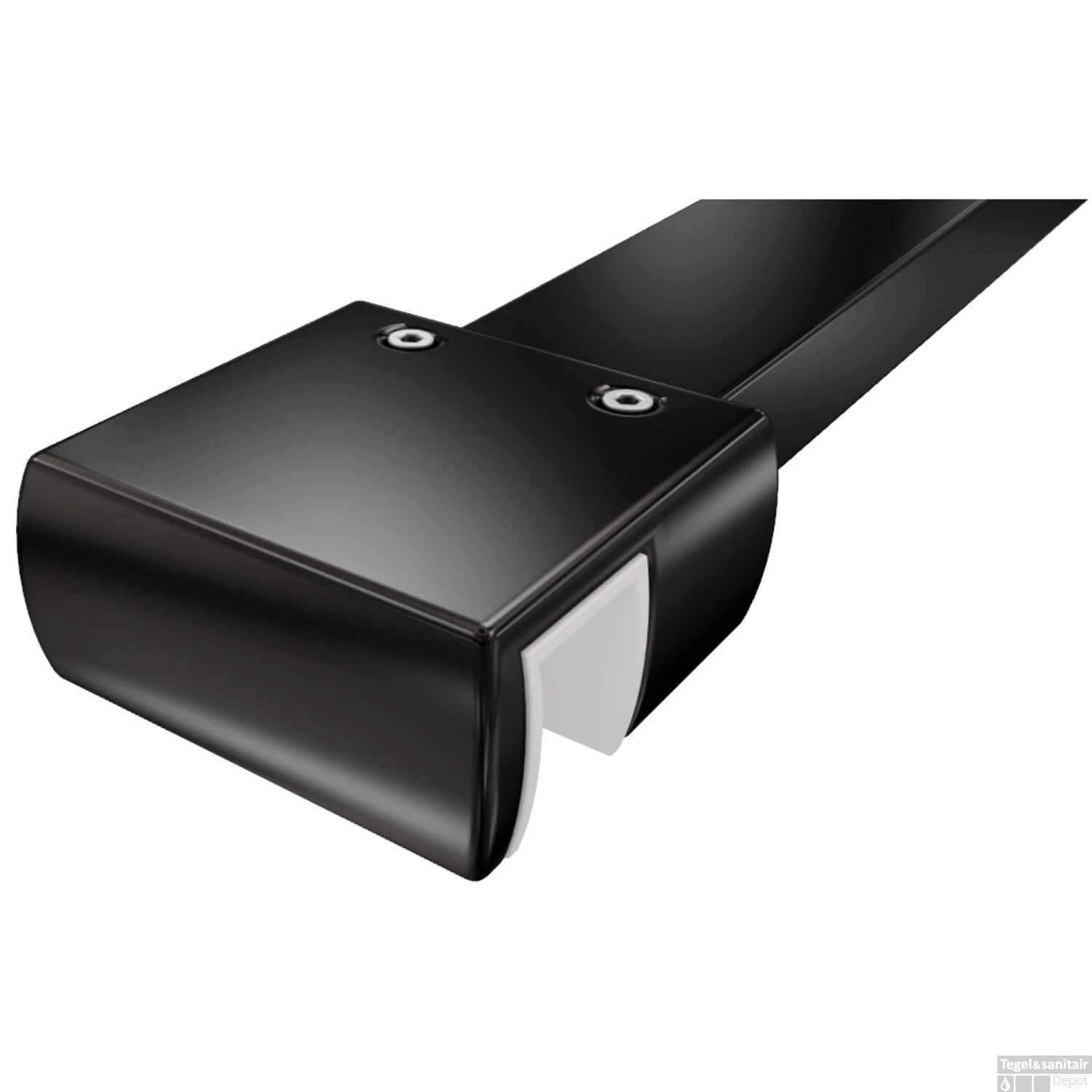 Douchewand Van Rijn ST04 Helder Glas 8 Mm Aluminium Profiel Zwart 100x200 Cm - Afbeelding 2