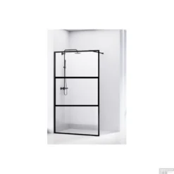 Douchewand Van Rijn ST04 Helder Glas 8 Mm Aluminium Profiel Zwart 100x200 Cm -Baden Luxe Verkoop douchewand van rijn st04 helder glas 8 mm aluminium profiel zwart 100x200 cm shop