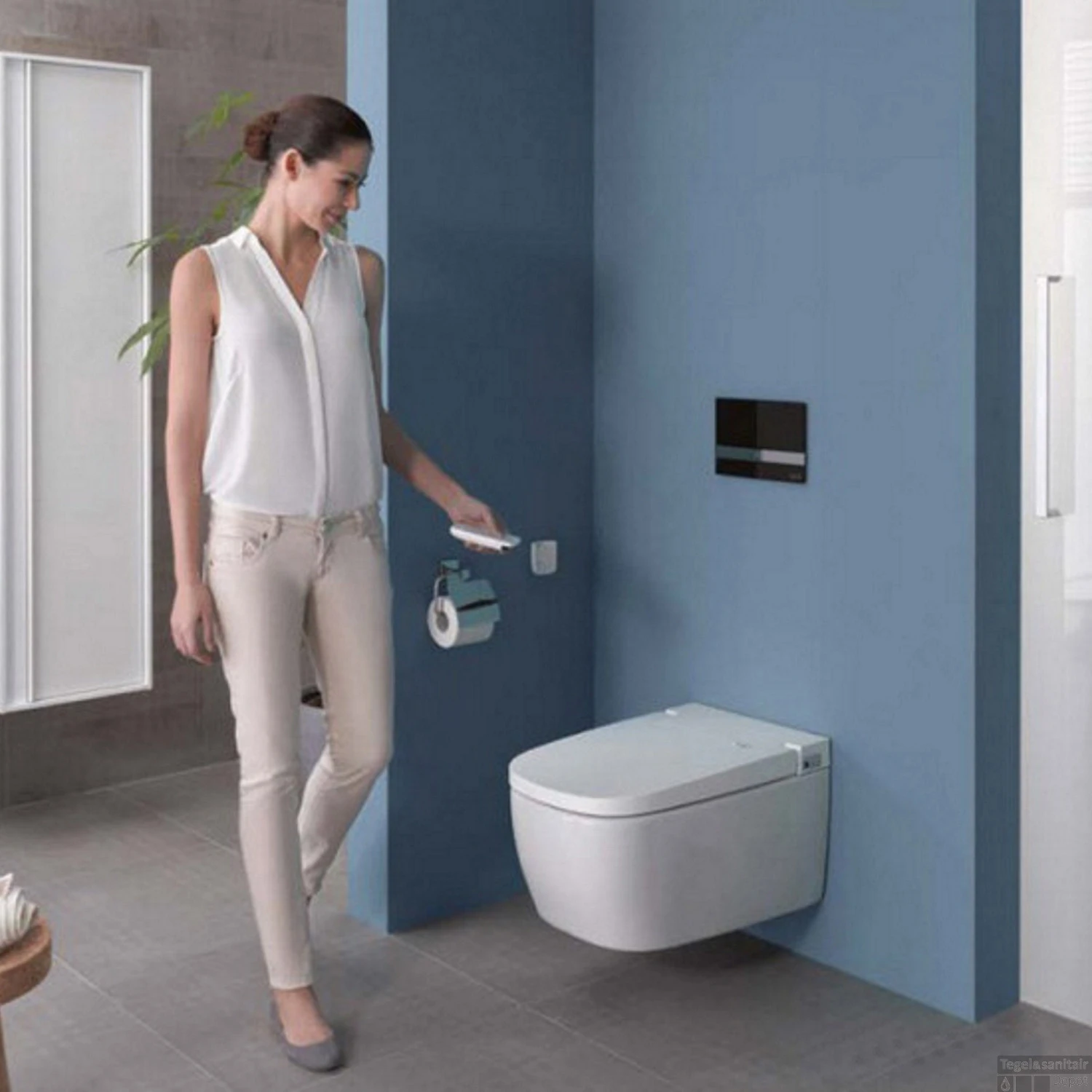 Douchewc VitrA V-care 1.1 Comfort V-Care Randloos Incl. Kinderfunctie & Ontkalkingsfunctie Bidetfunctie En Afstandsbediening 4 Douchewc VitrA V-care 1.1 Comfort V-Care Randloos Incl. Kinderfunctie & Ontkalkingsfunctie Bidetfunctie En Afstandsbediening - Afbeelding 4