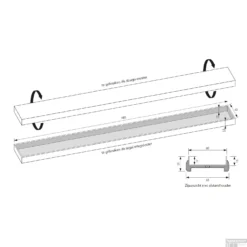 Tegelinlegrooster Brauer Gunmetal Edition Omkeerbaar Tbv Douchegoot STD/W/PS 100x7 Cm Inclusief Afstandhouders -Baden Luxe Verkoop dr losmr100gm tech