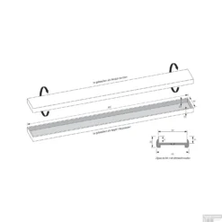 Tegelinlegrooster Brauer Gunmetal Edition Omkeerbaar Tbv Douchegoot STD/W/PS 90x7 Cm Inclusief Afstandhouders -Baden Luxe Verkoop dr losmr90gm tech